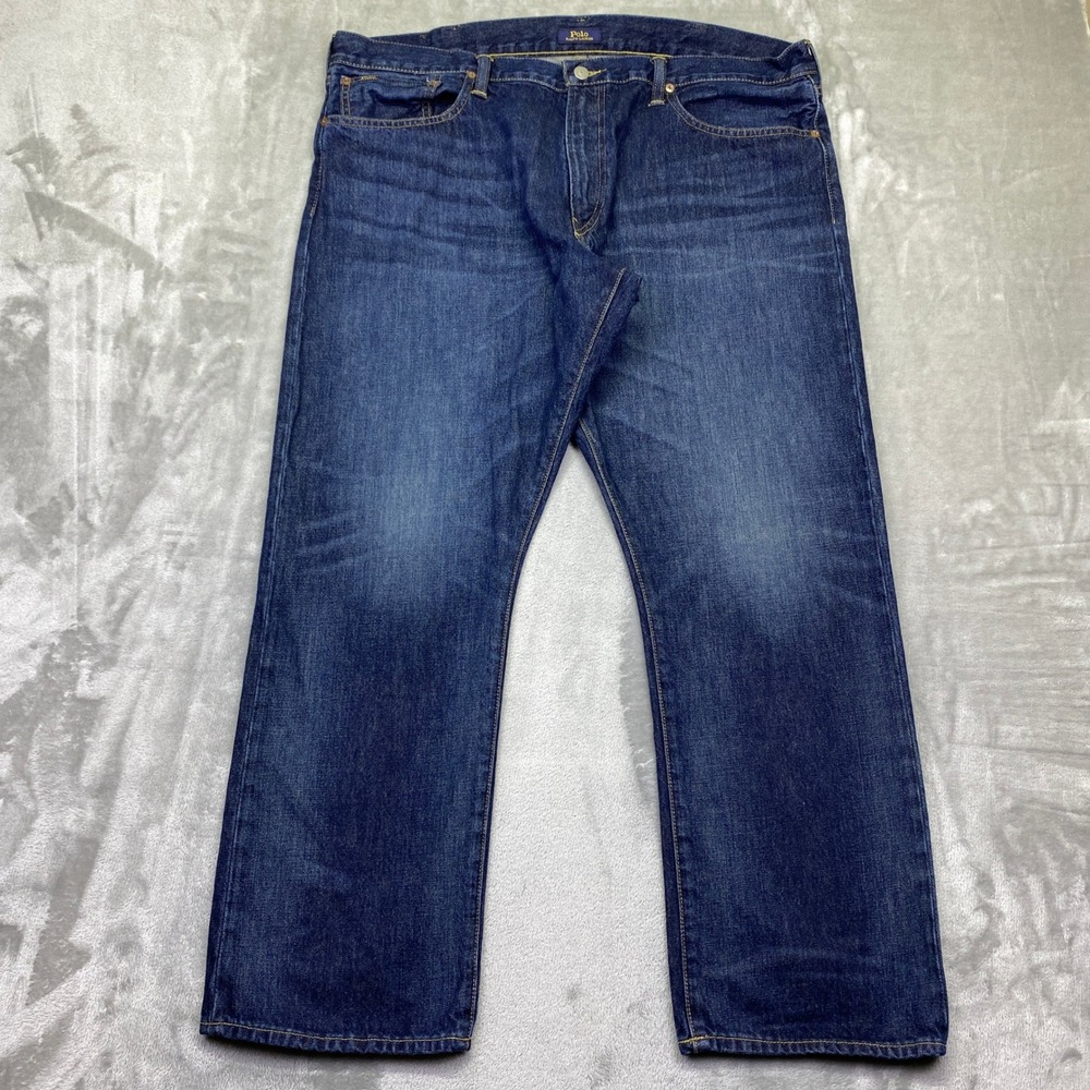 Polo Ralph Lauren Hampton Relaxed Straight Dark Wash Denim Jeans Mens 40 x 28